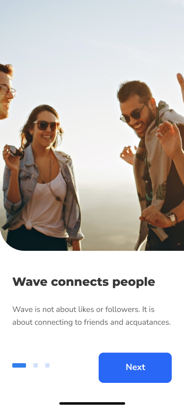 Wave App Onboarding Page 1